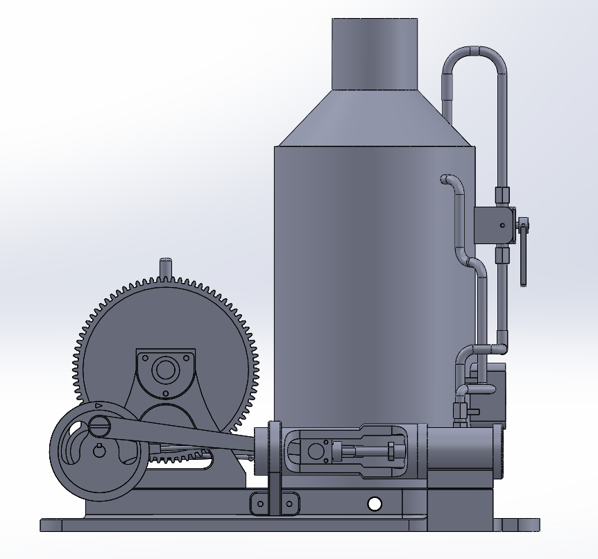 带离合器的 2x1 缸蒸汽机操作绞盘